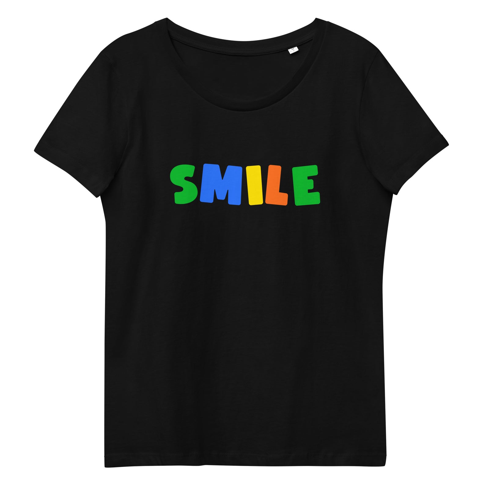 T-shirt moulant écologique femme - "Smile"
