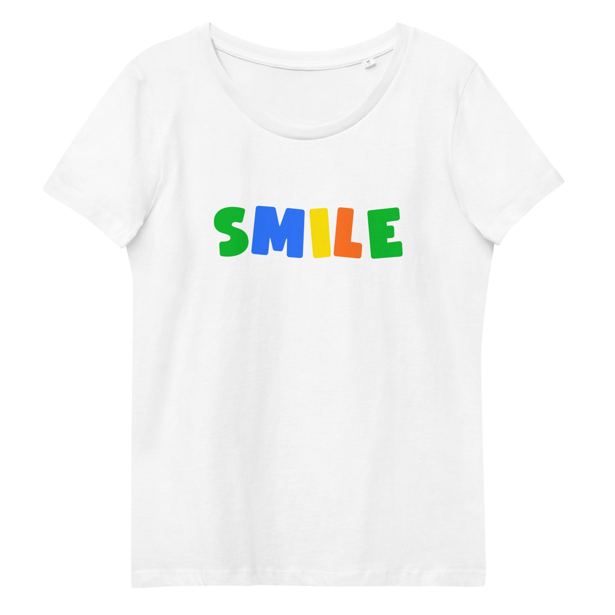 T-shirt moulant écologique femme - "Smile"