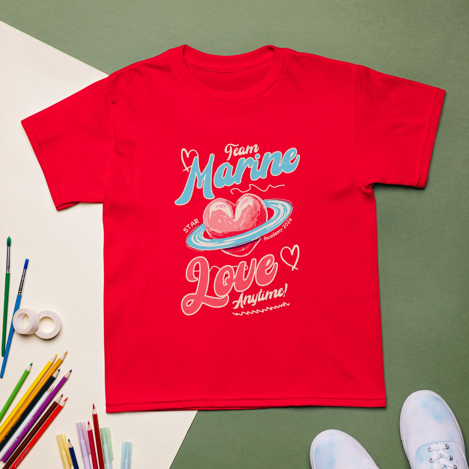 Le T-shirt “Team Marine Love Anytime” fan de Marine