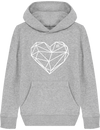 Pull à capuche enfant - COEUR ORIGAMI