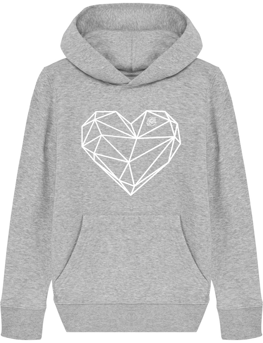 Pull à capuche enfant - COEUR ORIGAMI