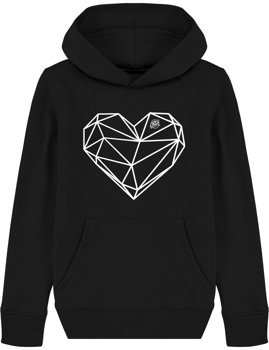 Pull à capuche enfant - COEUR ORIGAMI