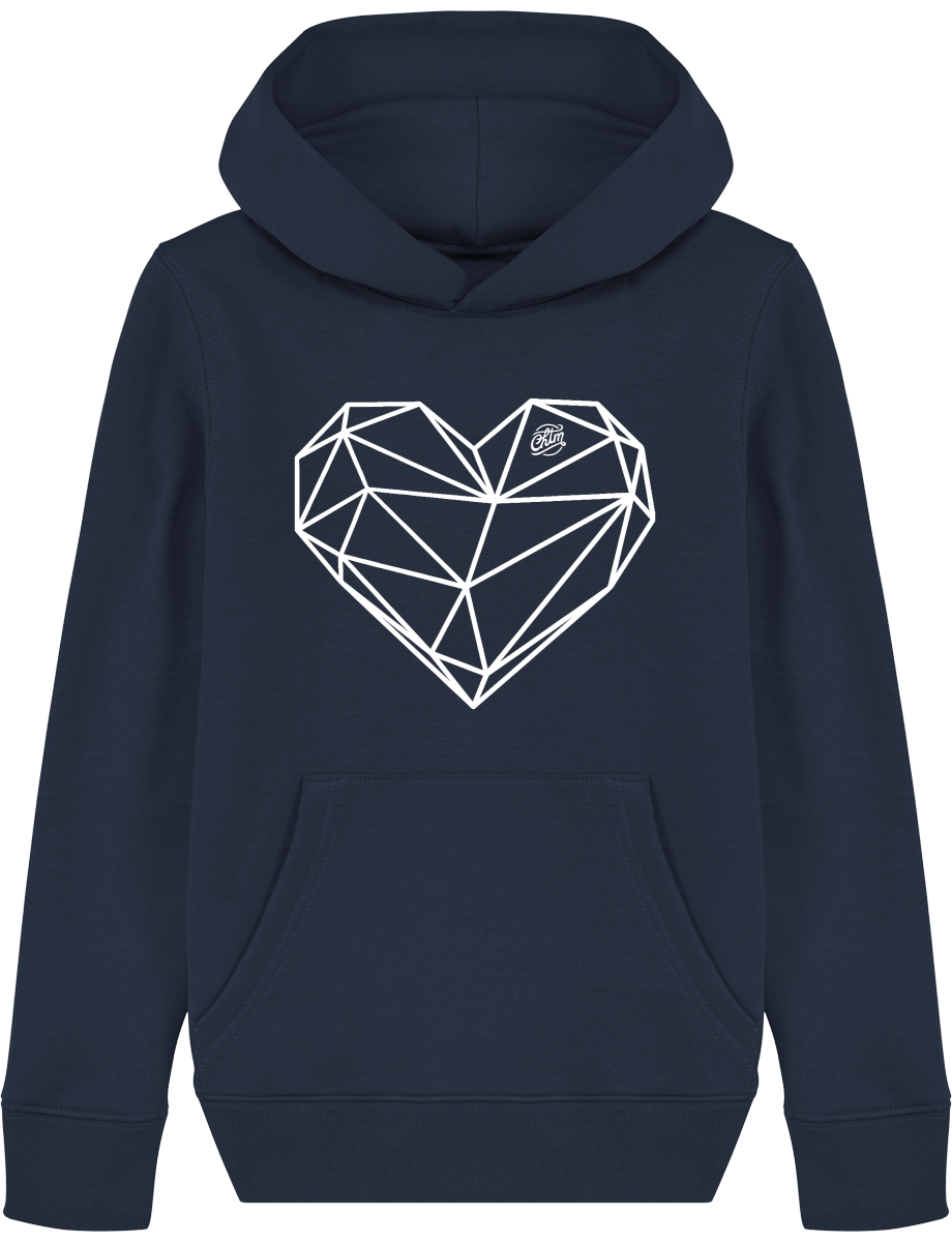 Pull à capuche enfant - COEUR ORIGAMI