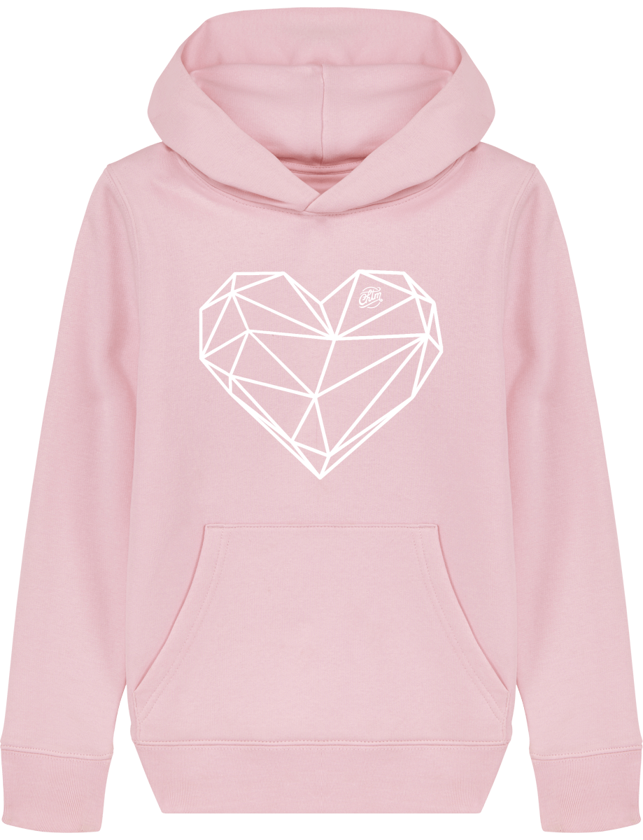 Pull à capuche enfant - COEUR ORIGAMI