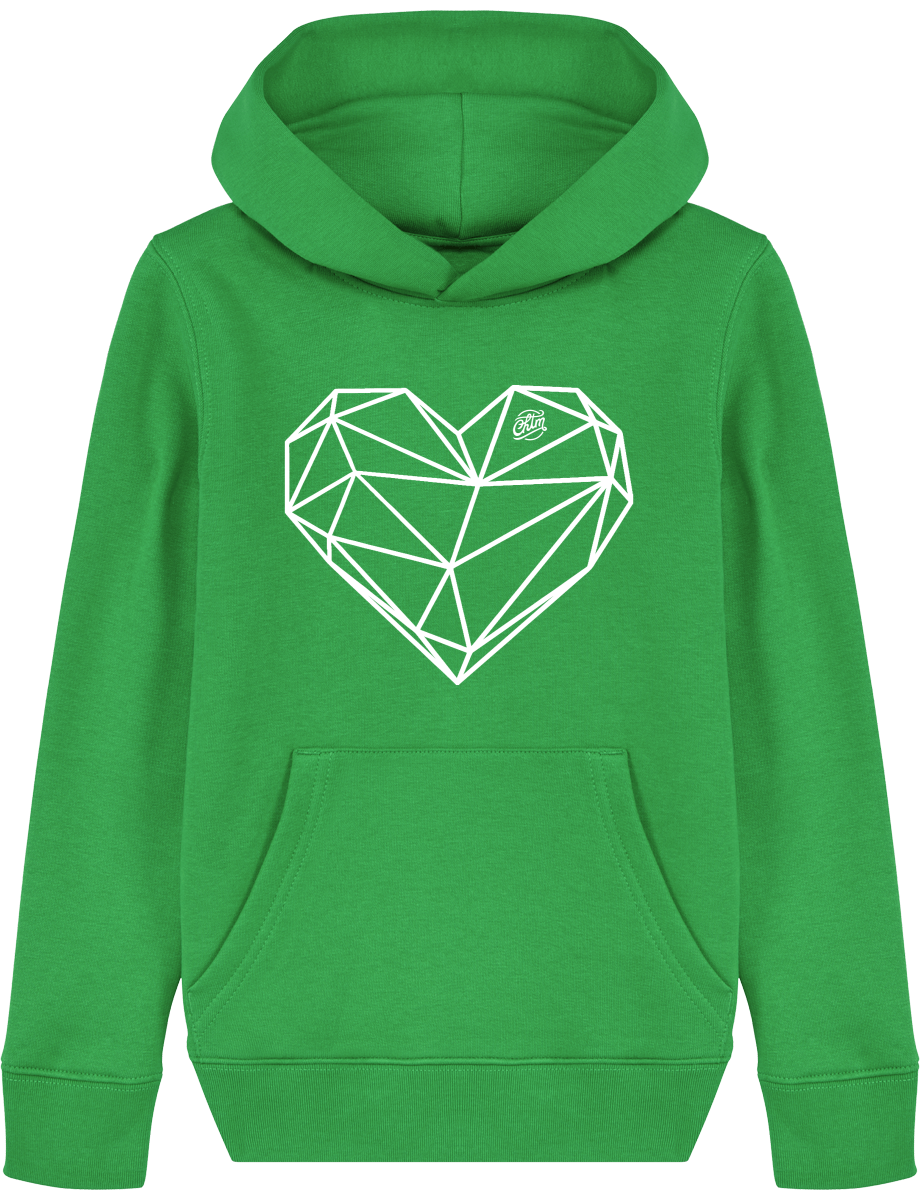 Pull à capuche enfant - COEUR ORIGAMI
