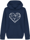 Pull à capuche enfant - COEUR ORIGAMI