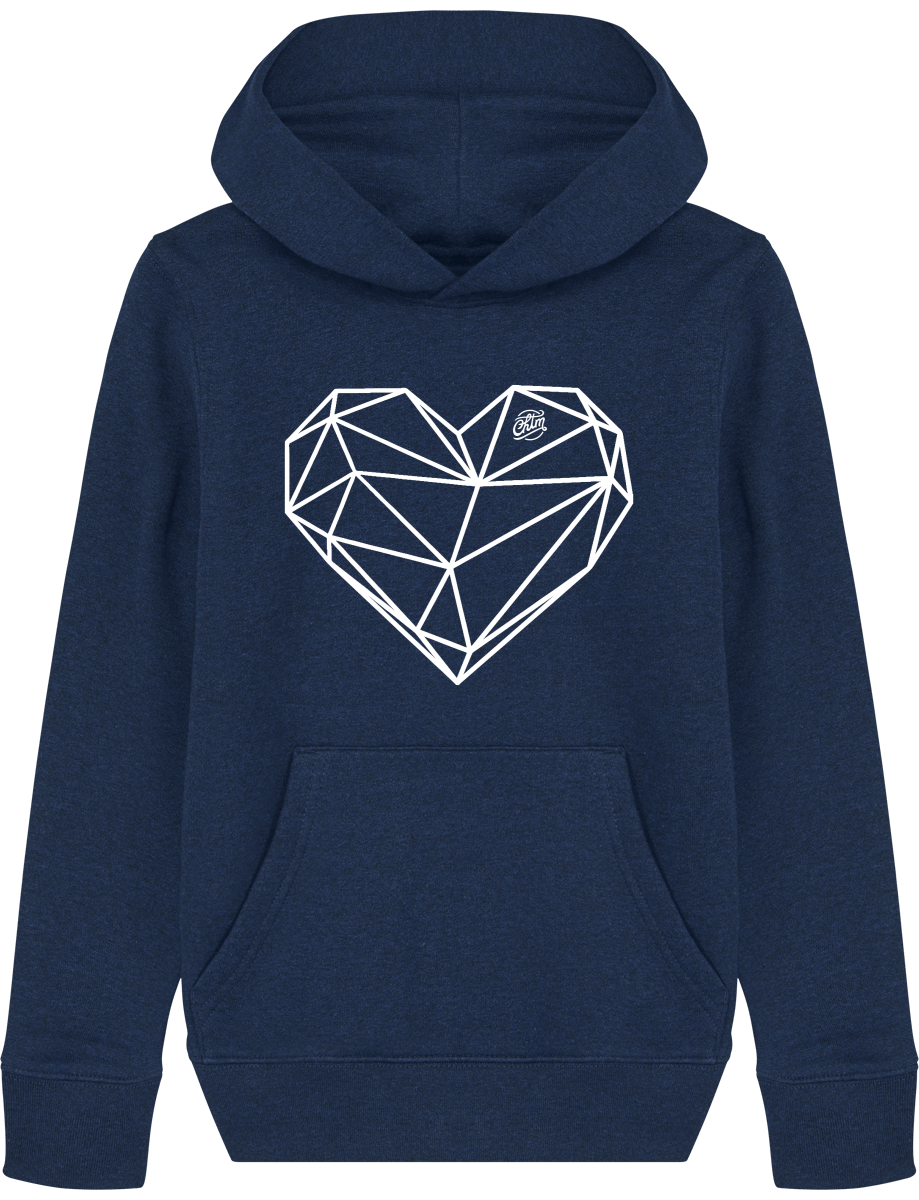 Pull à capuche enfant - COEUR ORIGAMI