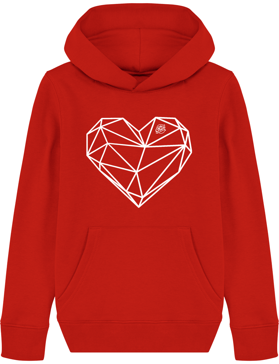 Pull à capuche enfant - COEUR ORIGAMI