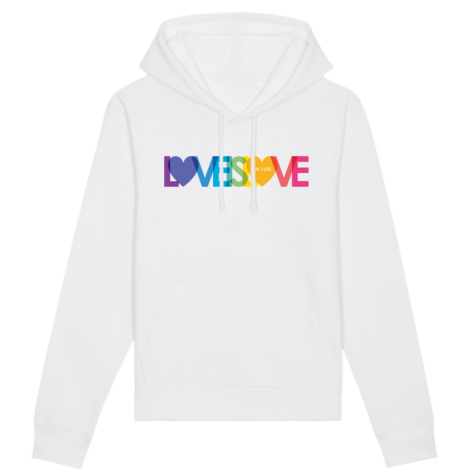 pull Blanc bio personnalise love is love