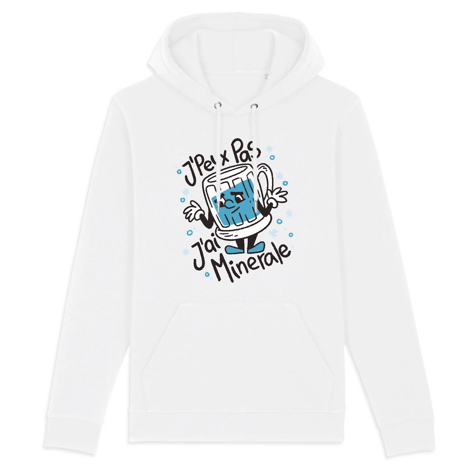 Pull à capuche - "J`peux pas j`ai minérale"