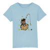 teeshirt Bleu enfant bio astronaute pecheur