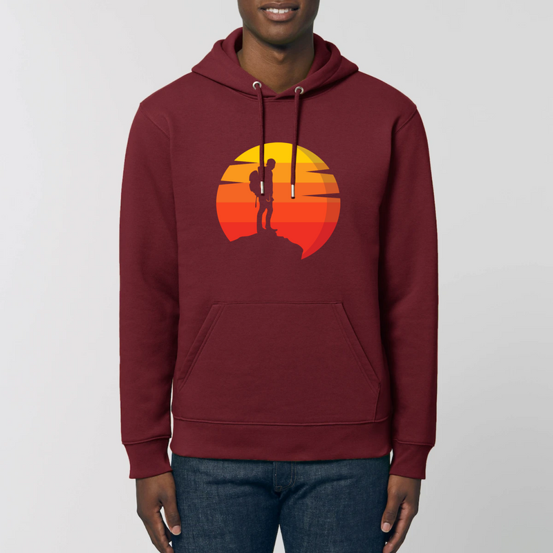 pull bio aventurier voyageur coucher de soleil