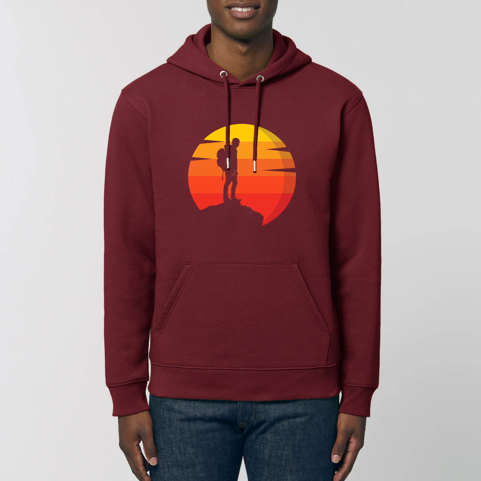 pull bio aventurier voyageur coucher de soleil