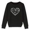 pull enfant bio imprime avec un joli coeur en origami