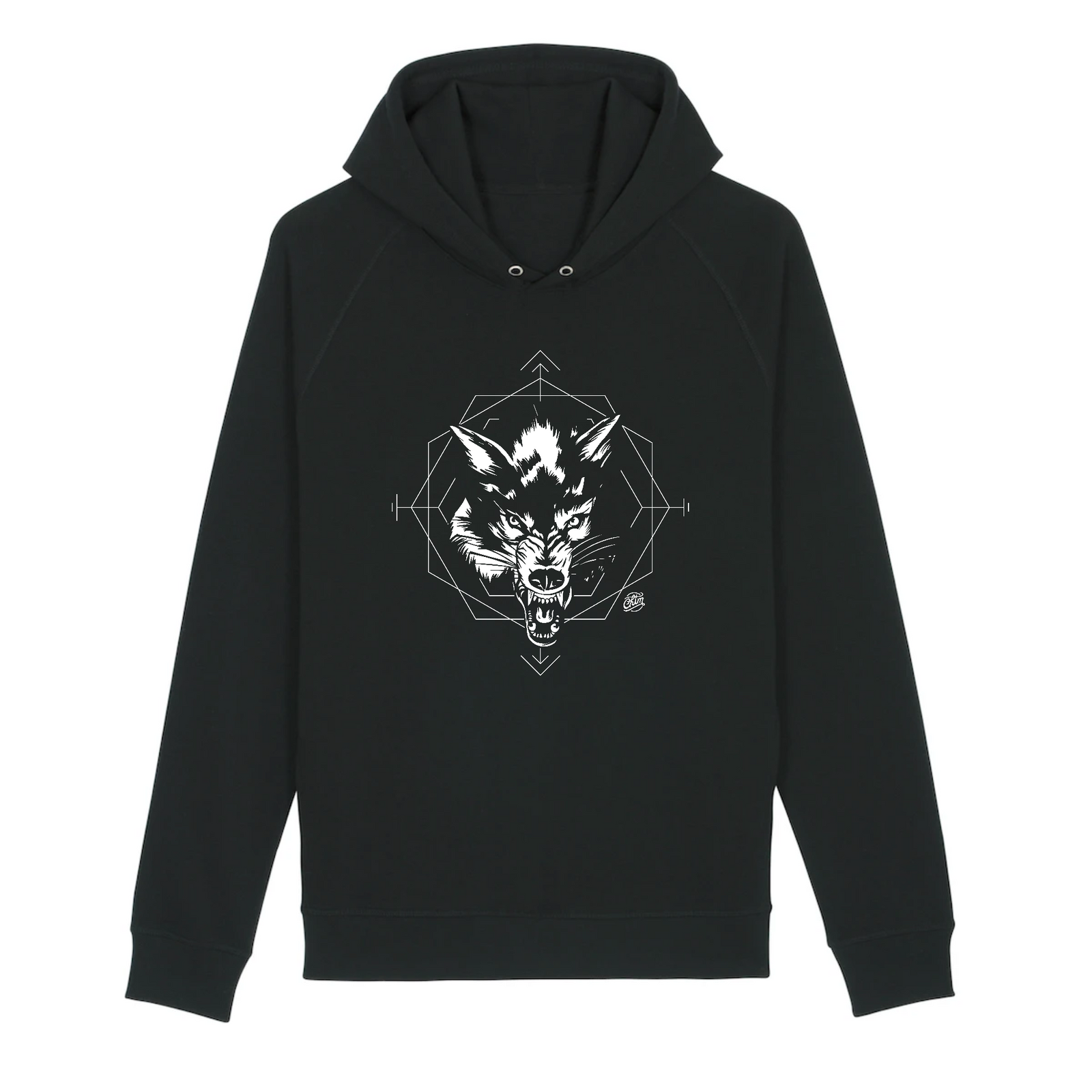 pull Noir tete de loup