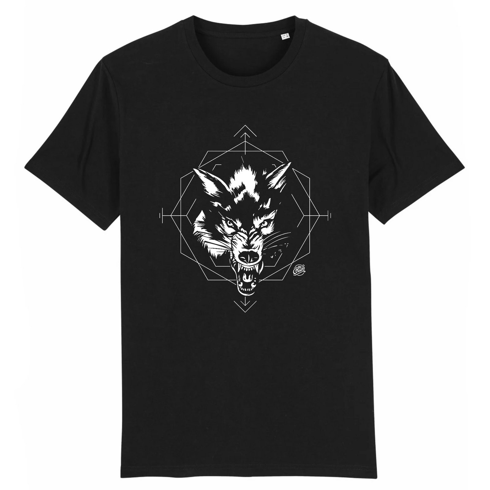 tshirt Noir tete de loup