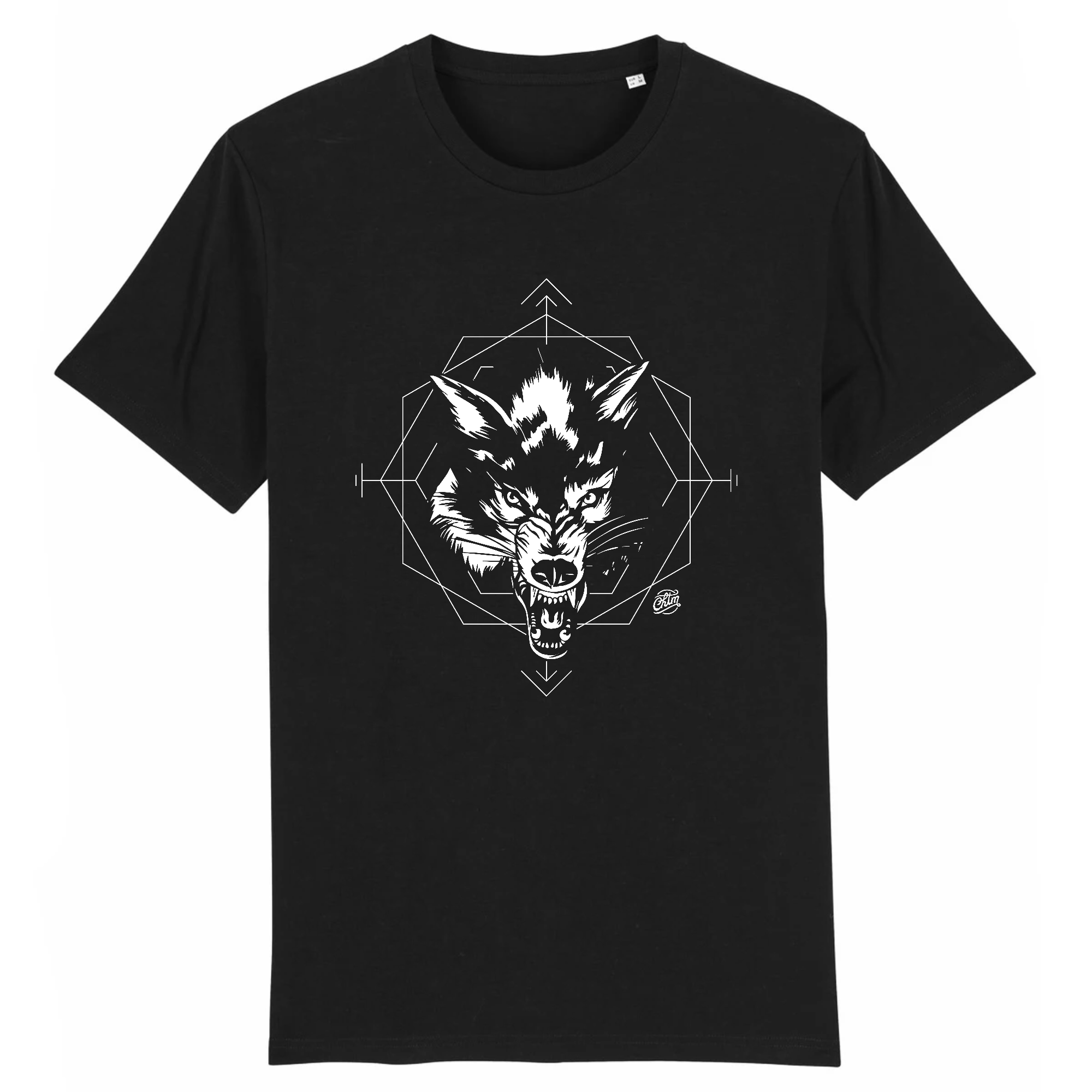 tshirt Noir tete de loup