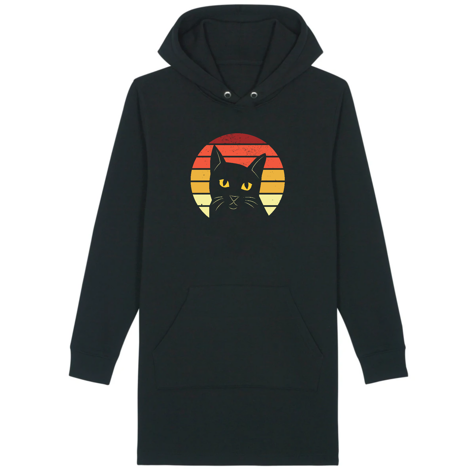 Robe à capuche - RETRO BLACK CAT