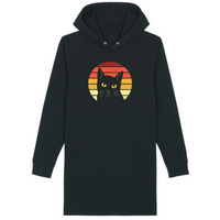 Robe à capuche - RETRO BLACK CAT