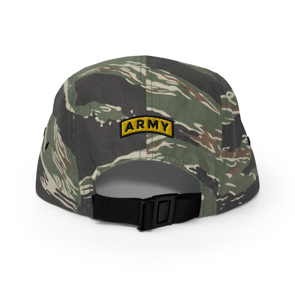 casquette 5 panel camouflage army