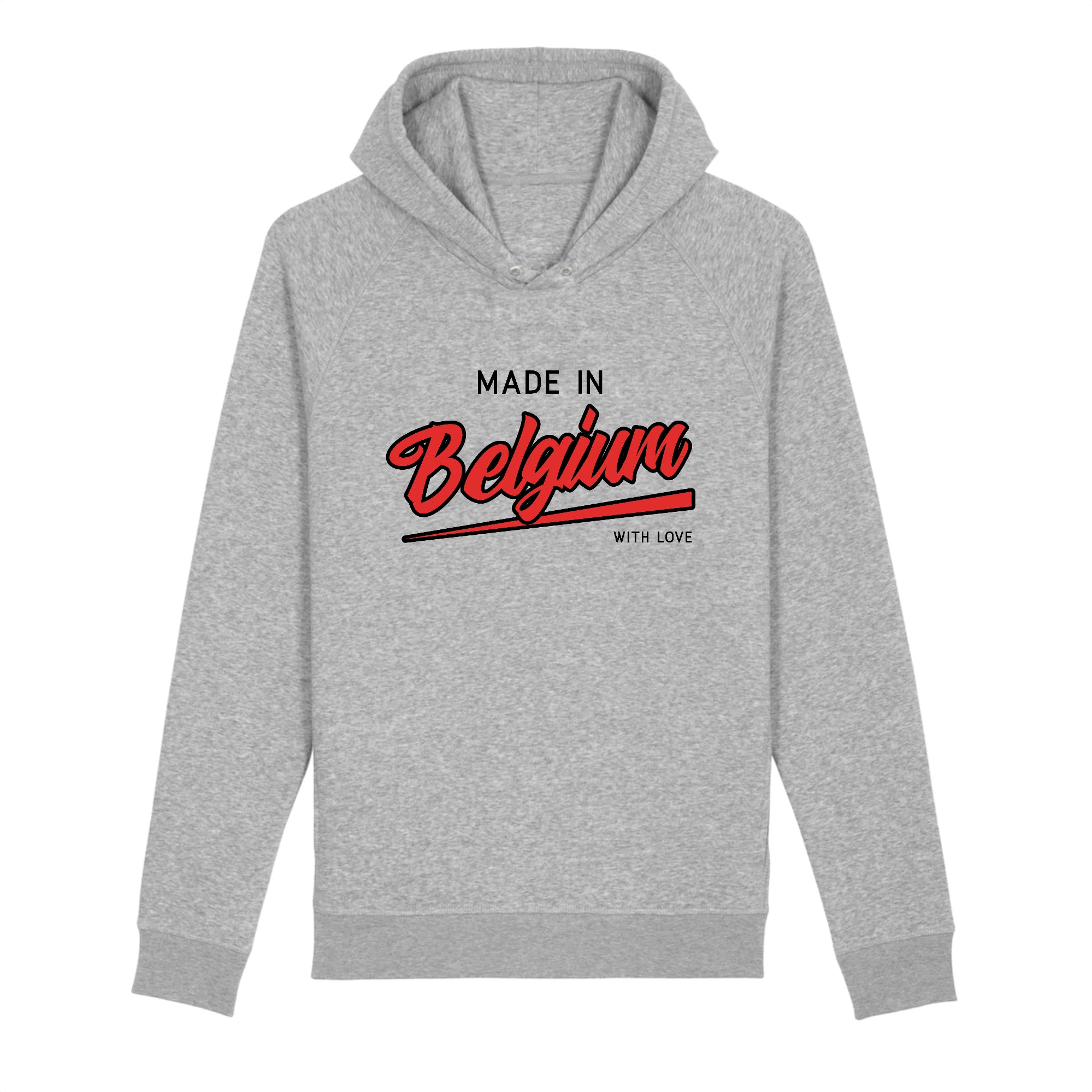 pull à capuche made in Belgium