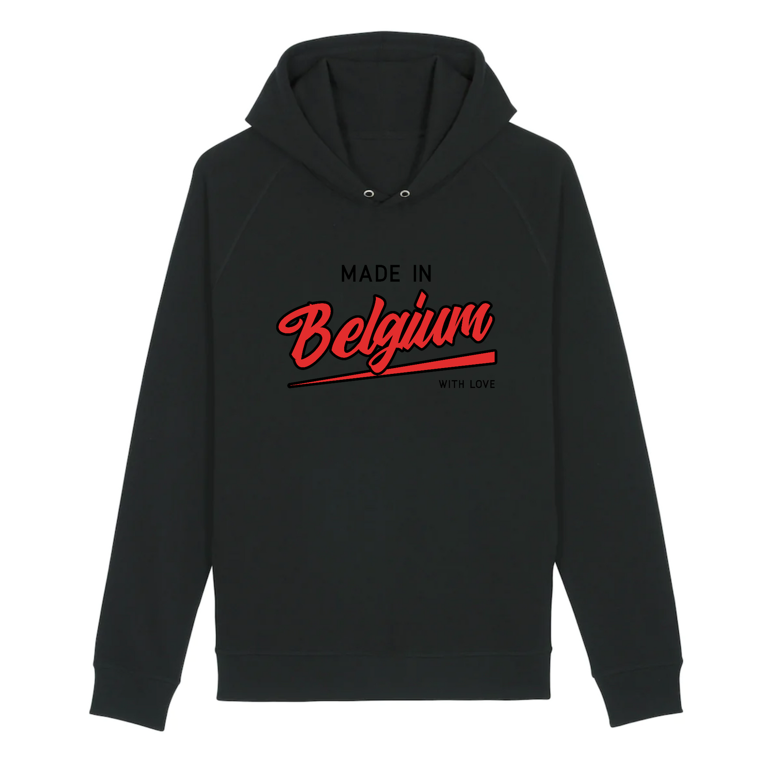 pull belge à capuche en coton