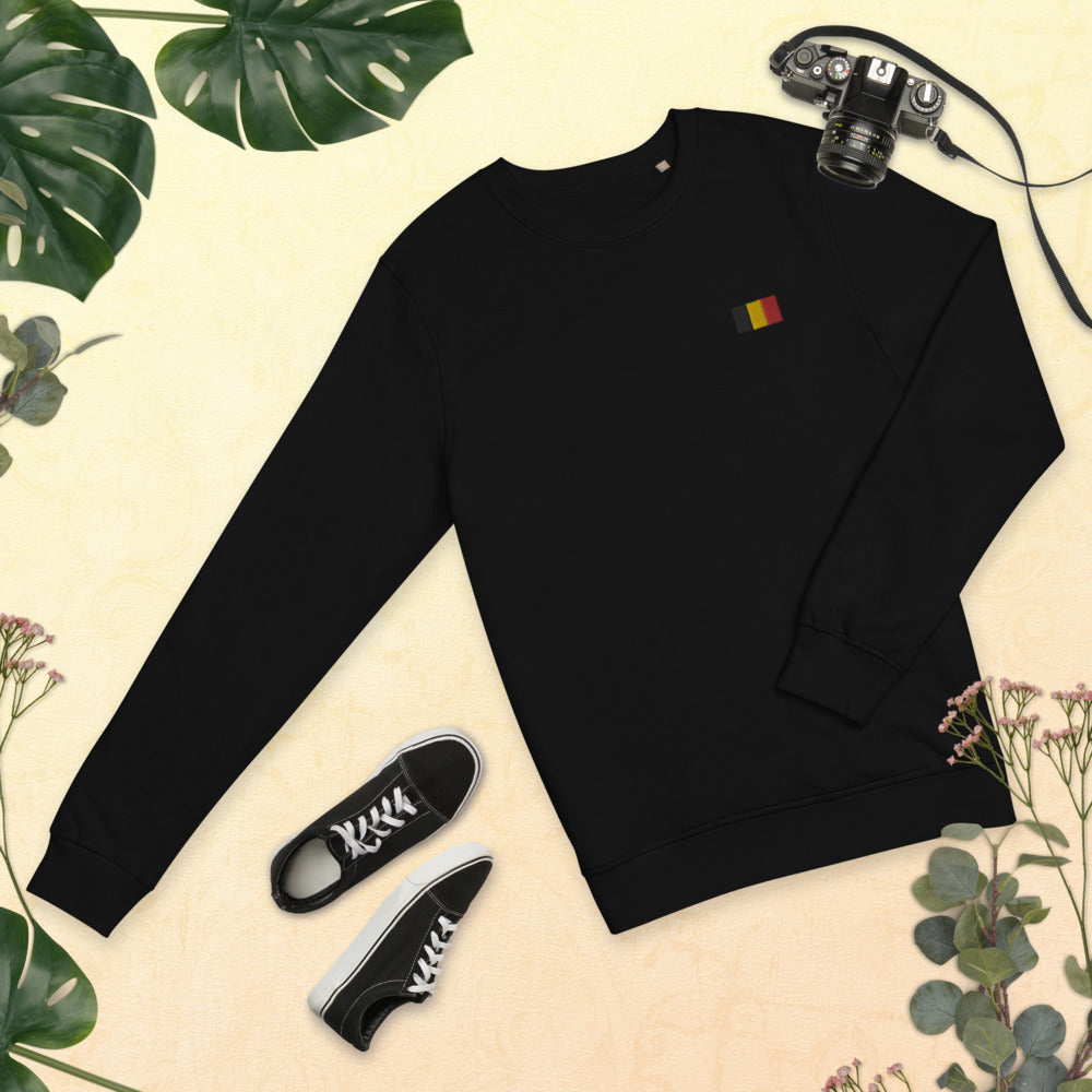 pull belge broderie drapeau diable rouge