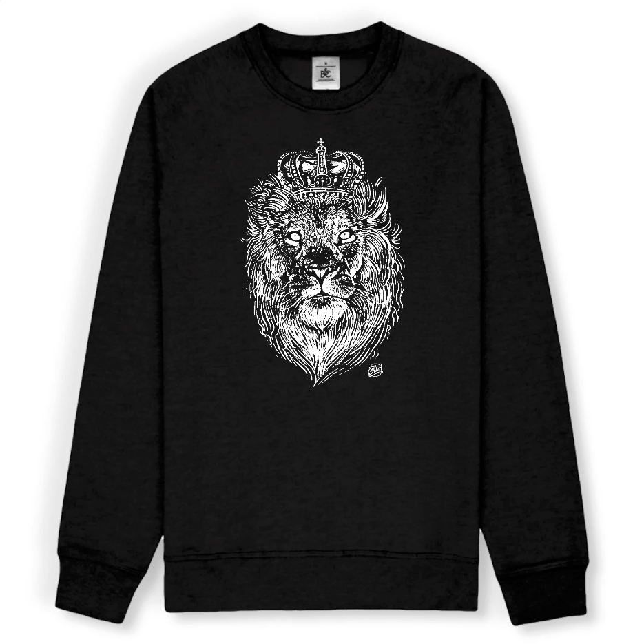 pull homme tete de lion