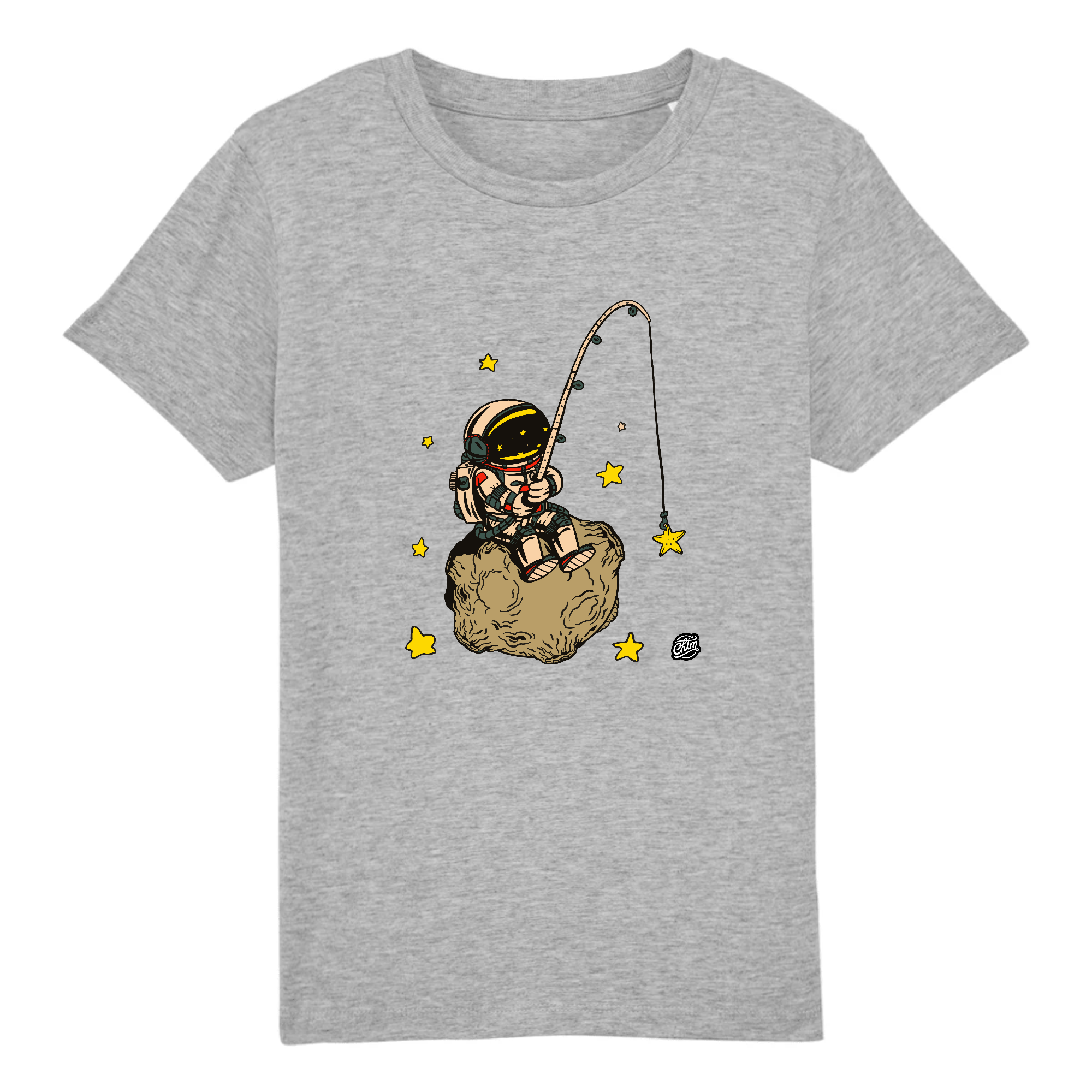tshirt enfant astronaute qui peche