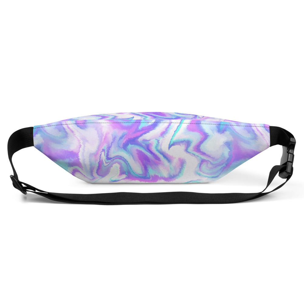 Sac banane cool tie and dye bleu mauve – vue 4