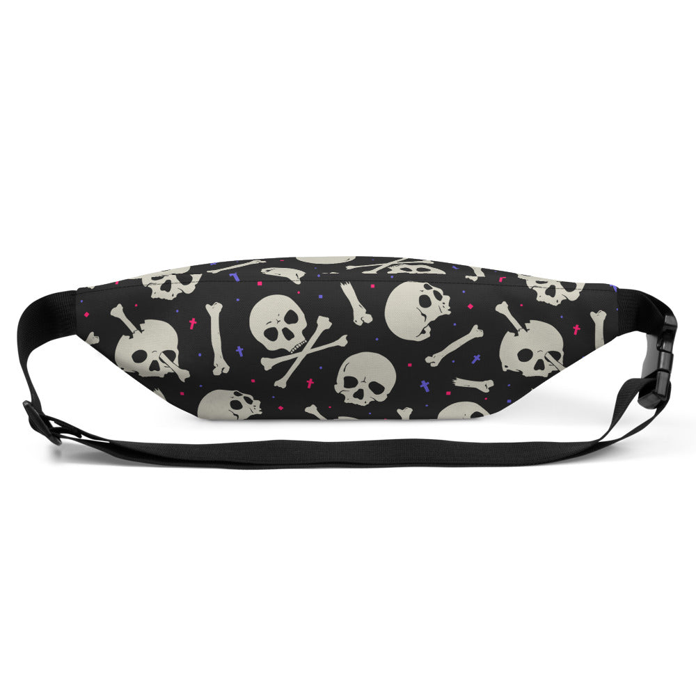 Sac Banane TÊTE DE MORT -  from chtmboutique by chtmboutique - SAC BANANE, TETE DE MORT