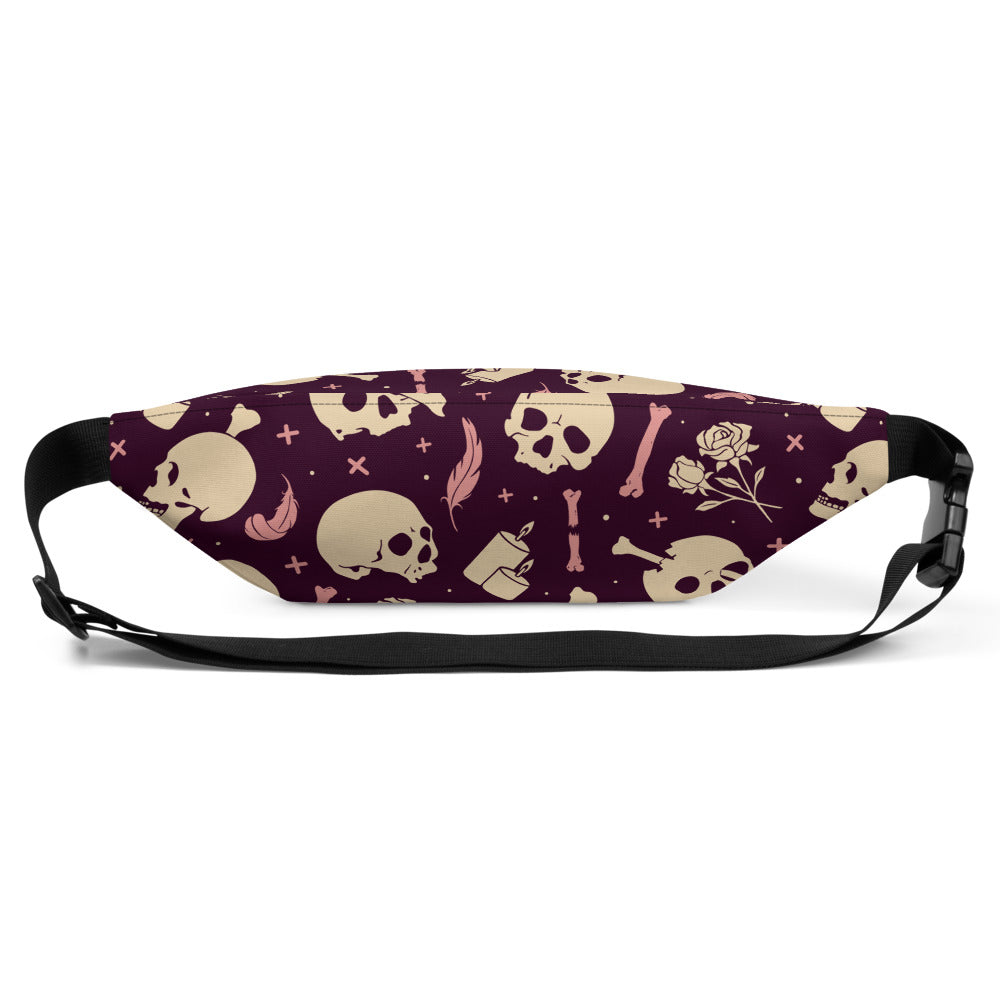 Sac Banane - TETE DE MORT SEPIA -  from chtmboutique by chtmboutique - SAC BANANE, TETE DE MORT