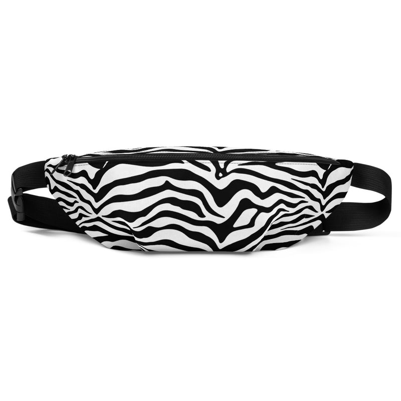 Sac banane imprimé zèbre noir et blanc