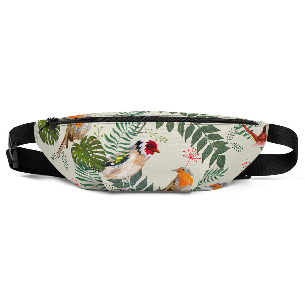 Sac Banane - FEUILLES ET OISEAUX TROPICAUX -  from chtmboutique by chtmboutique - SAC BANANE