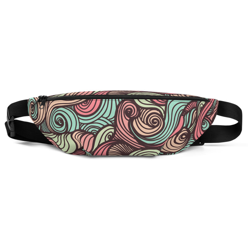 Sac banane vagues tourbillons colorés