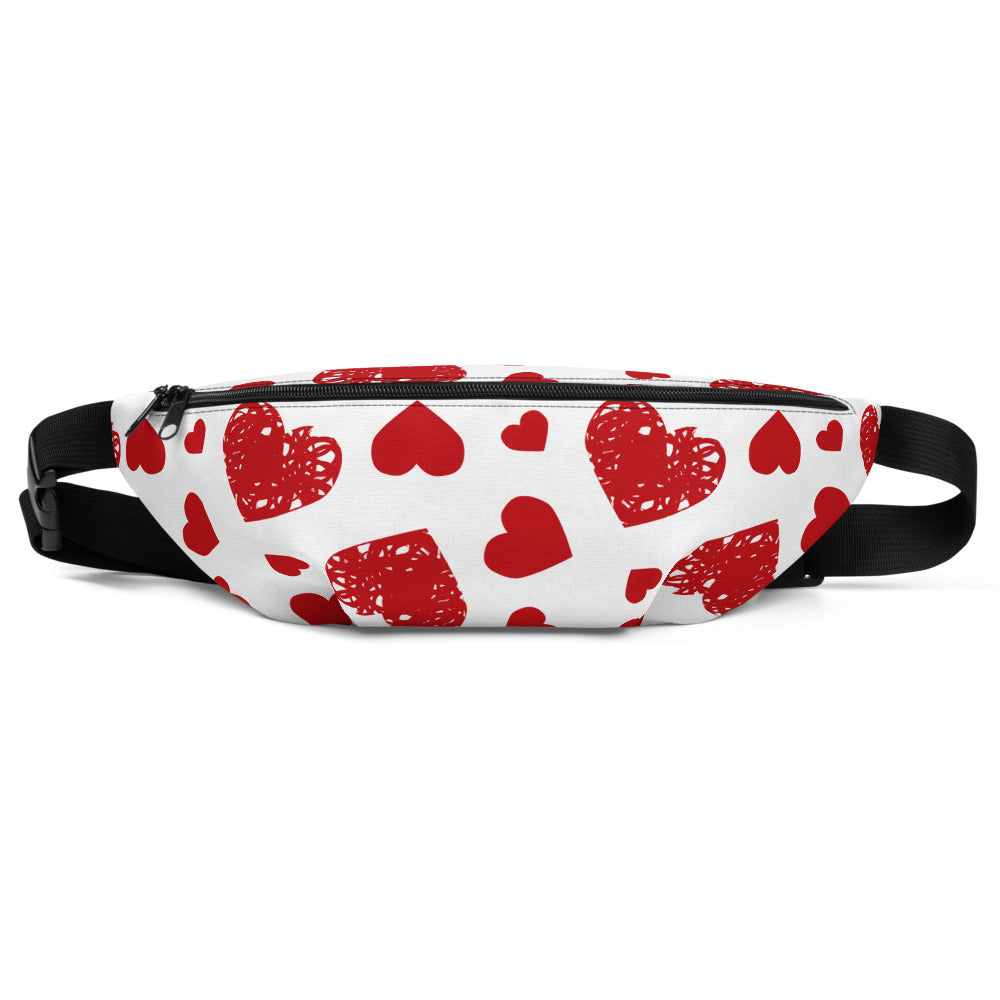 Sac banane Valentine coeurs
