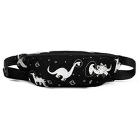 Sac banane dinosaure noir et blanc
