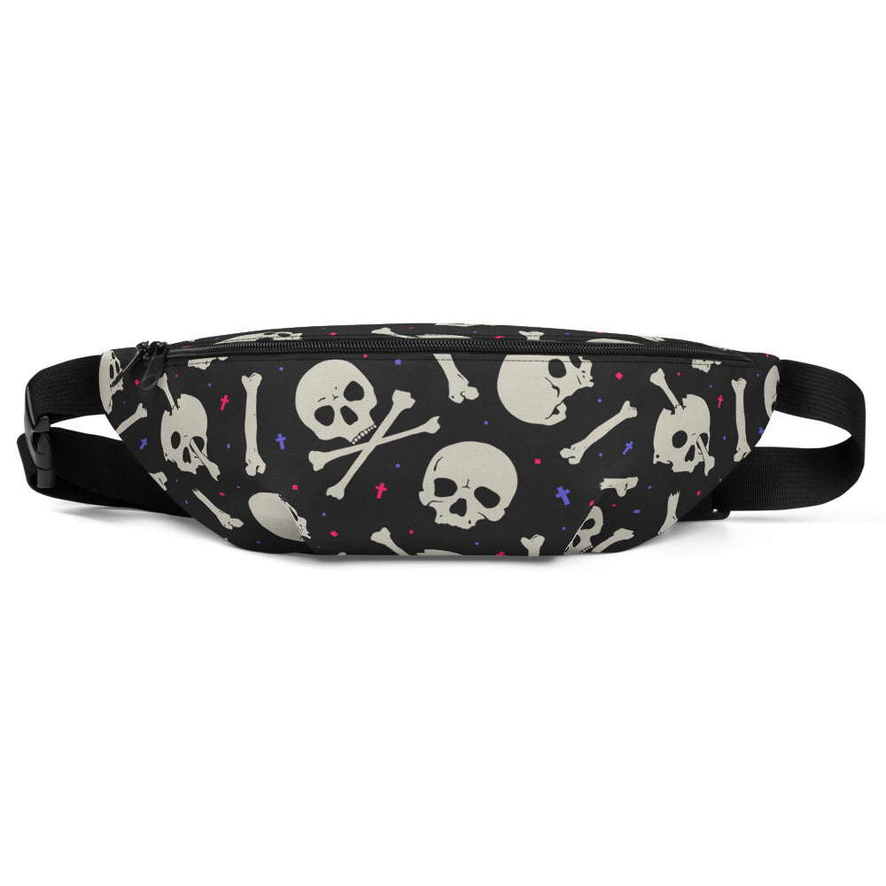 Sac Banane TÊTE DE MORT -  from chtmboutique by chtmboutique - SAC BANANE, TETE DE MORT