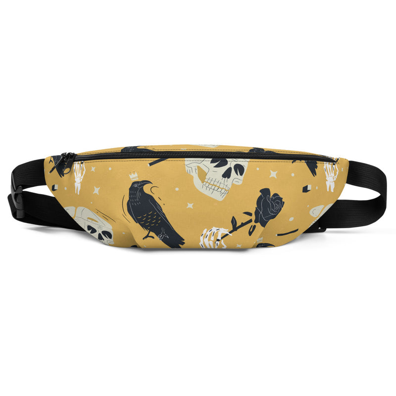 Sac banane tête de mort corbeaux
