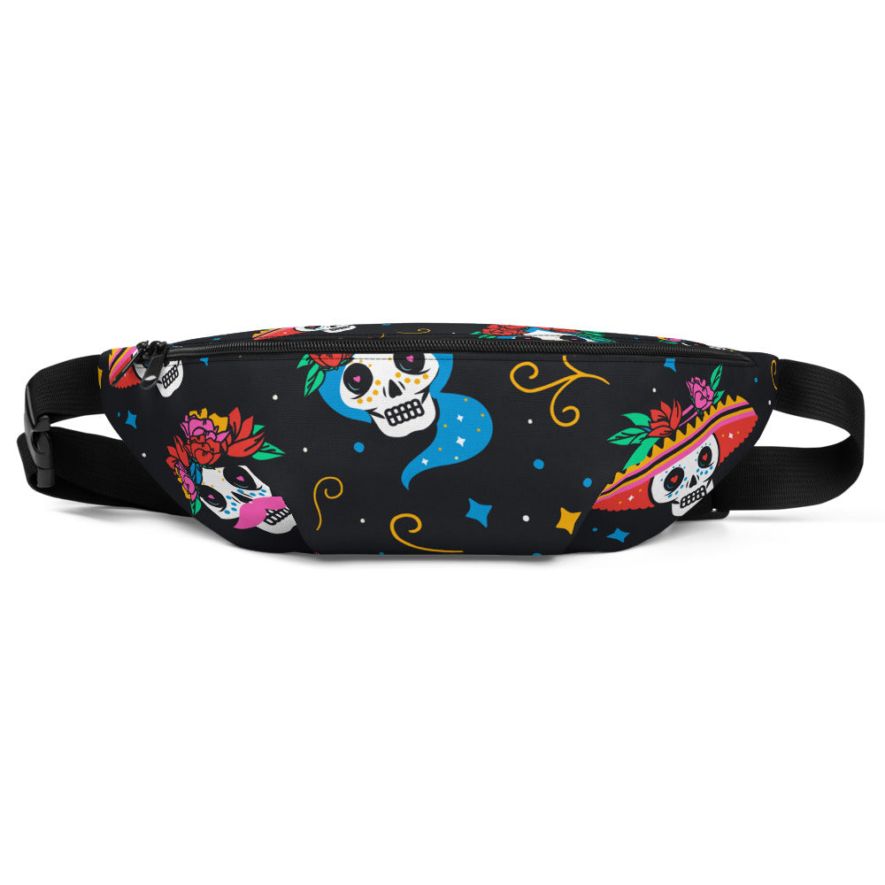 Sac Banane - TÊTE DE MORT MEXICAINE -  from chtmboutique by chtmboutique - SAC BANANE, TETE DE MORT MEXICAINE