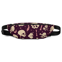 Sac banane tête de mort sépia