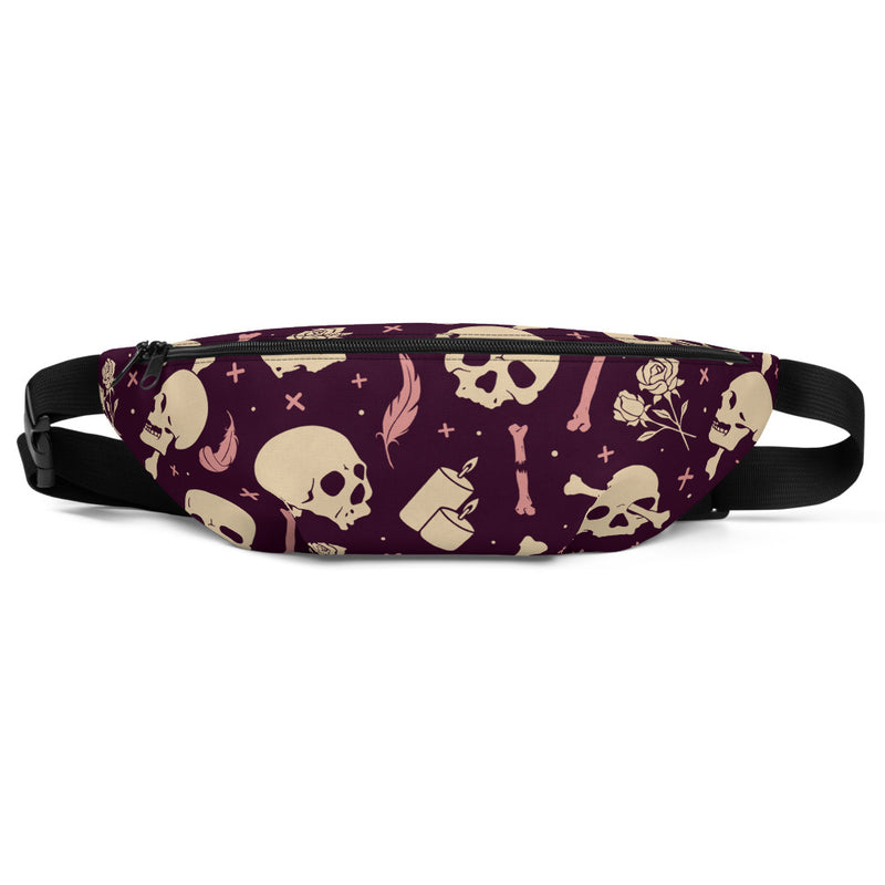 Sac banane tête de mort sépia