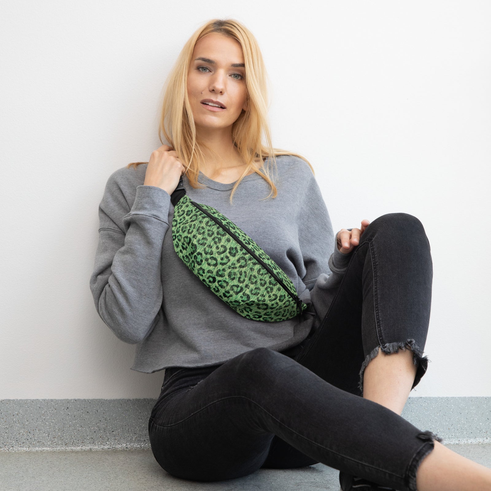 Sac banane femme léopard vert – vue 2
