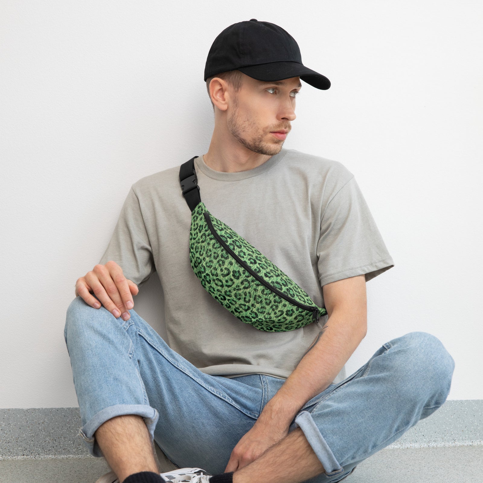 Sac banane femme léopard vert – vue 6
