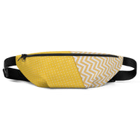 Sac banane pois et chevrons jaune