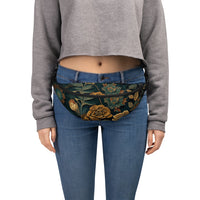 Sac banane femme floral baroque or et vert – vue 4