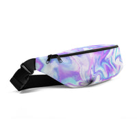 Sac banane cool tie and dye bleu mauve – vue 2
