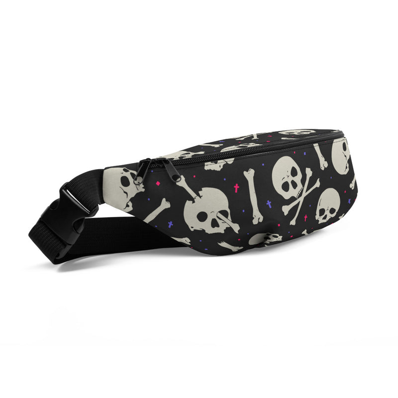 Sac Banane TÊTE DE MORT -  from chtmboutique by chtmboutique - SAC BANANE, TETE DE MORT