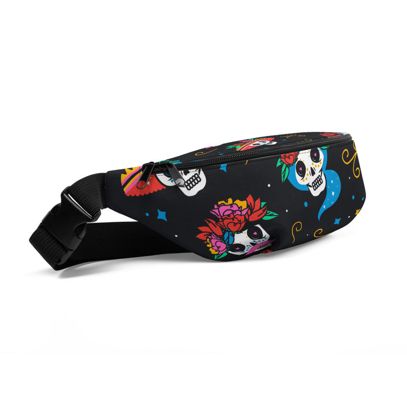 Sac Banane - TÊTE DE MORT MEXICAINE -  from chtmboutique by chtmboutique - SAC BANANE, TETE DE MORT MEXICAINE