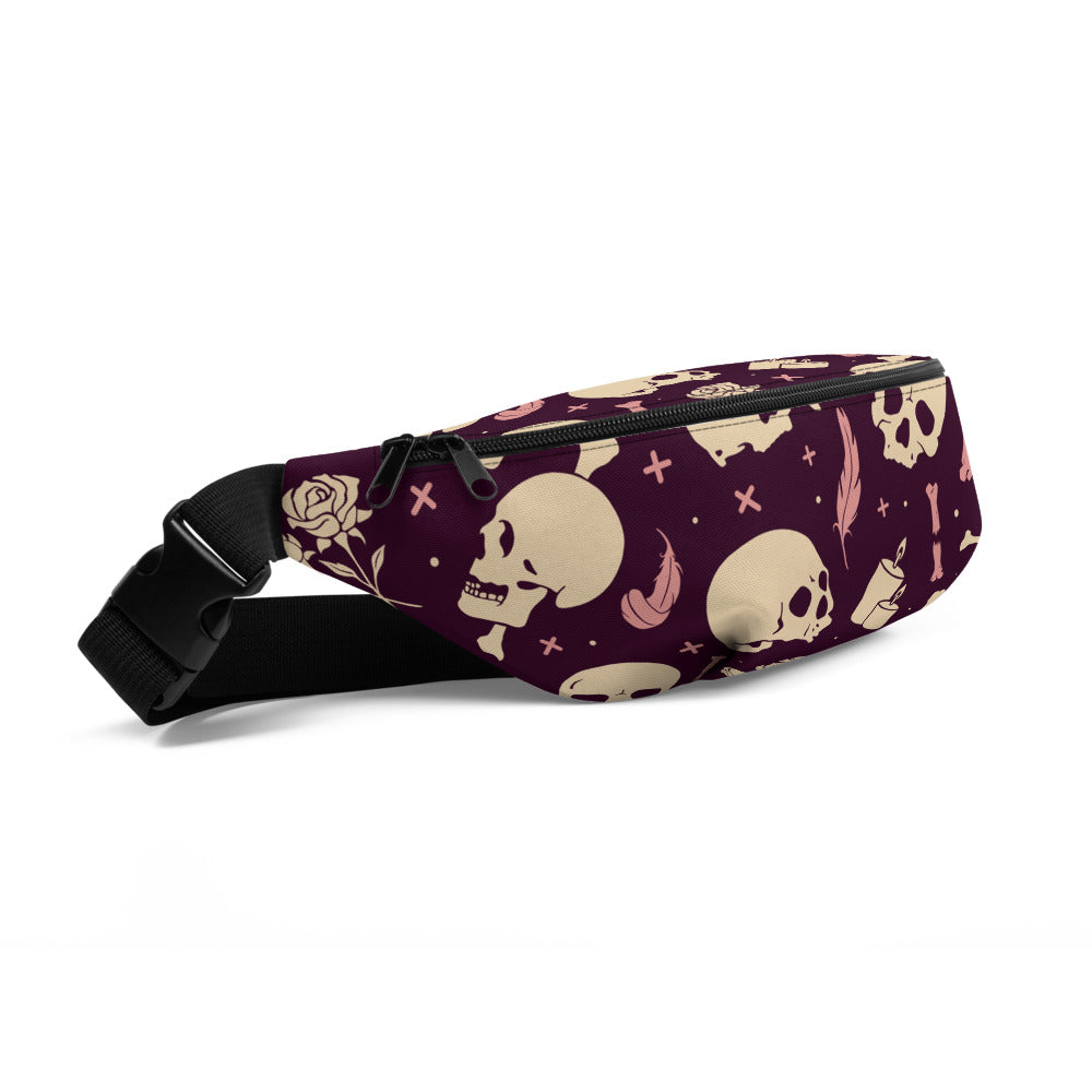 Sac Banane - TETE DE MORT SEPIA -  from chtmboutique by chtmboutique - SAC BANANE, TETE DE MORT